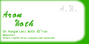 aron woth business card